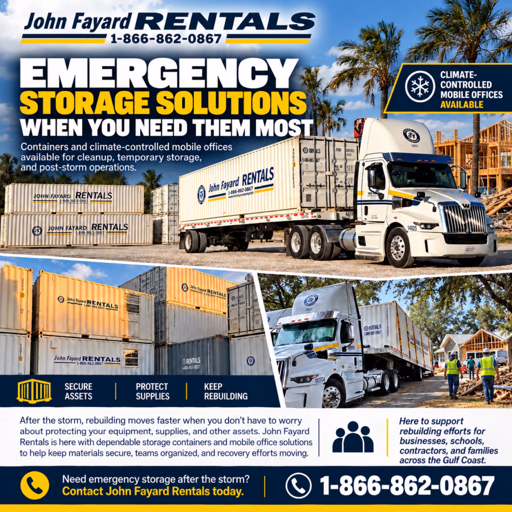 Emergency storage solutions for after the storm